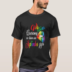 T-shirt Femme Virgo Septembre Août Fille Lip Imprimer Nais