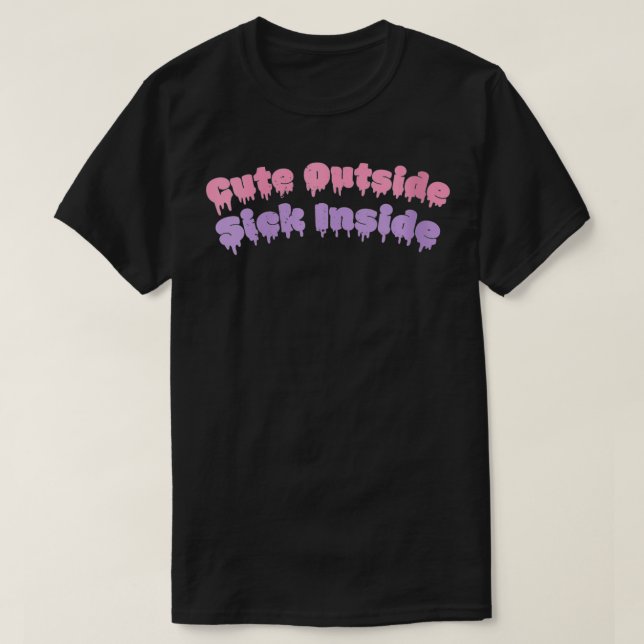 T-shirt Femme Yami Kawaii Pastel Goth mignonne Sick VNeck (Design devant)