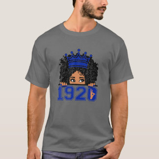 T-shirt Femme Zeta-1920 Afro Hair Crown Phi-Beta Hand Sign