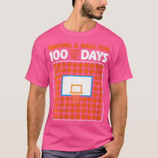 T-shirt Femmes 100 Jours De Basketball Scolaire 100 Jours 