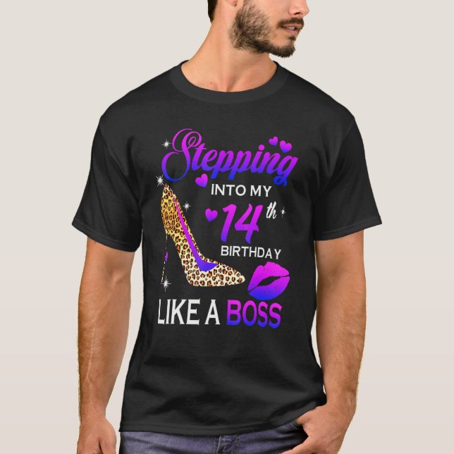 T-shirt Femmes 14ème anniversaire Pénétrer dans 14 Leopard (Devant)