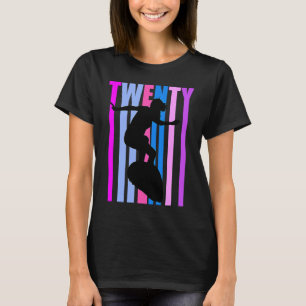 T-shirt Femmes 20e anniversaire Surfing Surfing Surf Girl