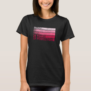T-shirt Femmes 24 ans Anniversaire Né en 1999 Filles 24e B