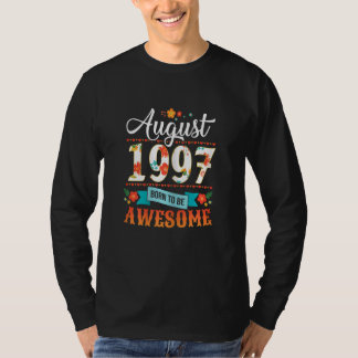 T-shirt Femmes 25 Anniversaire Vêtements Août 1997 25 Ans