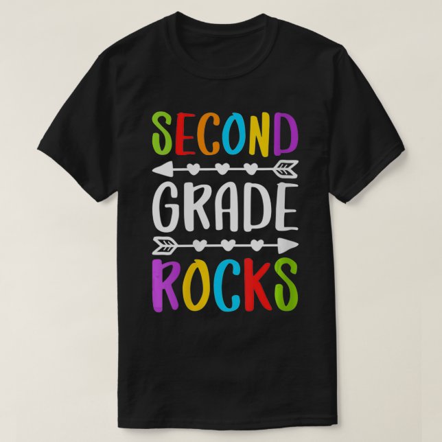 T-shirt FEMMES 2e année Rocks 2e année Retour à l'école (Design devant)