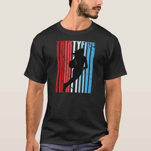 T-shirt Femmes 35ème Basket Anniversaire Femmes Retro Vint (Devant)