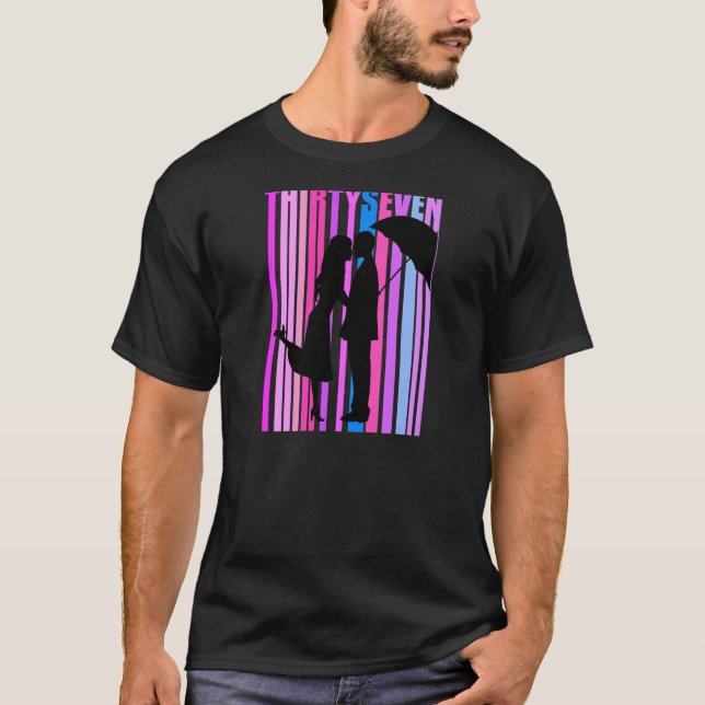 T-shirt Femmes 37e anniversaire de Mariage Romantique Mari (Devant)