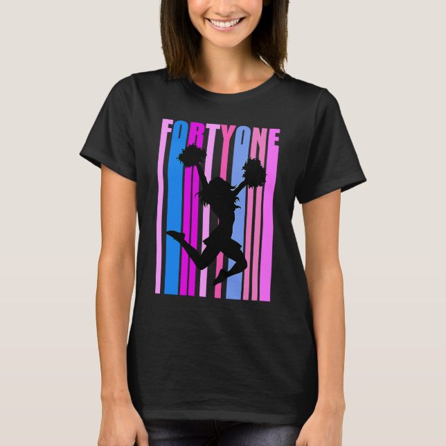 T-shirt Femmes 41ème Cheerleader Pom-pom girl d'anniversai (Devant)