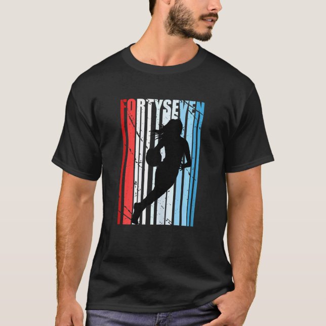 T-shirt Femmes 47ème Basket Anniversaire Femmes Retro Vint (Devant)