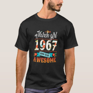 T-shirt Femmes 55 Anniversaire Vêtements Mars 1967 55 Ans