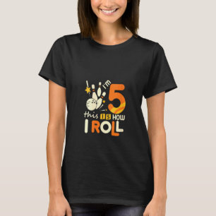 T-shirt Femmes 5e anniversaire Bowling Shirt I'm 5 This