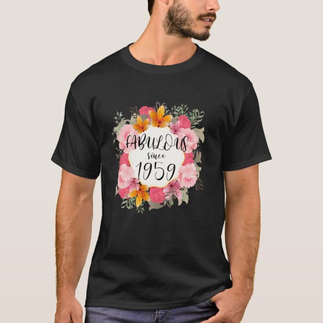 T-shirt Femmes 63 ans Fabuleux depuis 1959 Happy 63ème (Devant)