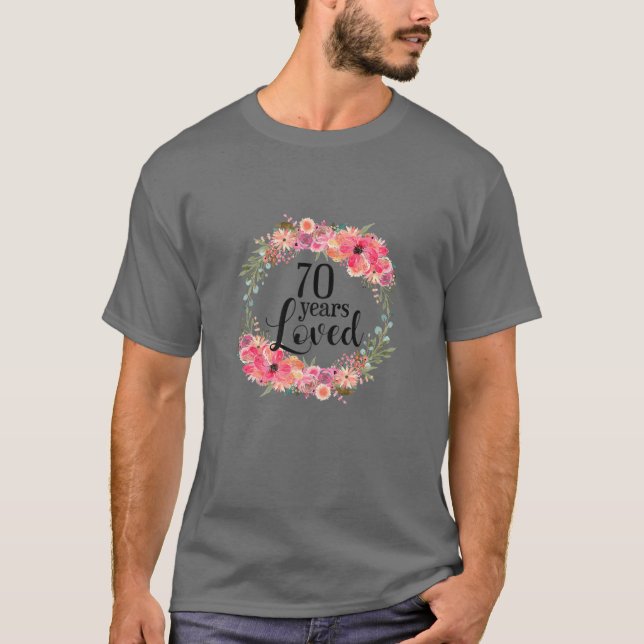 T-shirt Femmes 70E Anniversaire Cadeaux 70 Ans Awes Aimés (Devant)