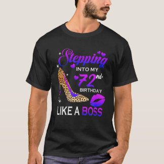 T-shirt Femmes 72Ème Anniversaire Cadeaux Poulant Dans 72 