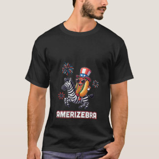 T-shirt Femmes à cheval Zèbre Feu d'artifice AMERIZEBRA In