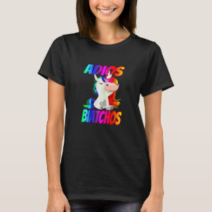 T-shirt Femmes Adios Biatchos Doigt D'honneur Licorne 1