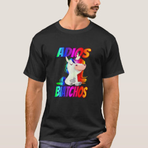 T-shirt Femmes Adios Biatchos Licorne du majeur 1