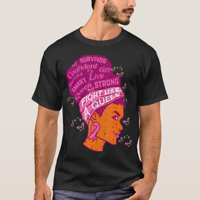 T-shirt Femmes africaines de la Reine noire Cancer du sein (Devant)