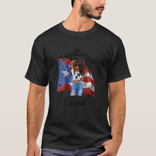 T-shirt Femmes afro-portoricaines Sagittarius Reine africa (Devant)