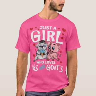 T-shirt Femmes Agriculteur ferme animal chèvre filles agri