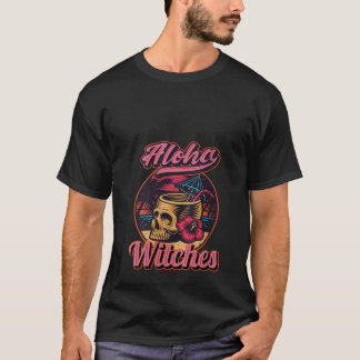 T-shirt Femmes Aloha sorcières drôle Halloween Hawaii Hawa