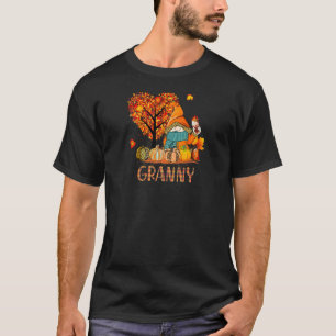 T-shirt FEMMES Amour Automne Gnomes Granny Halloween Pumpk
