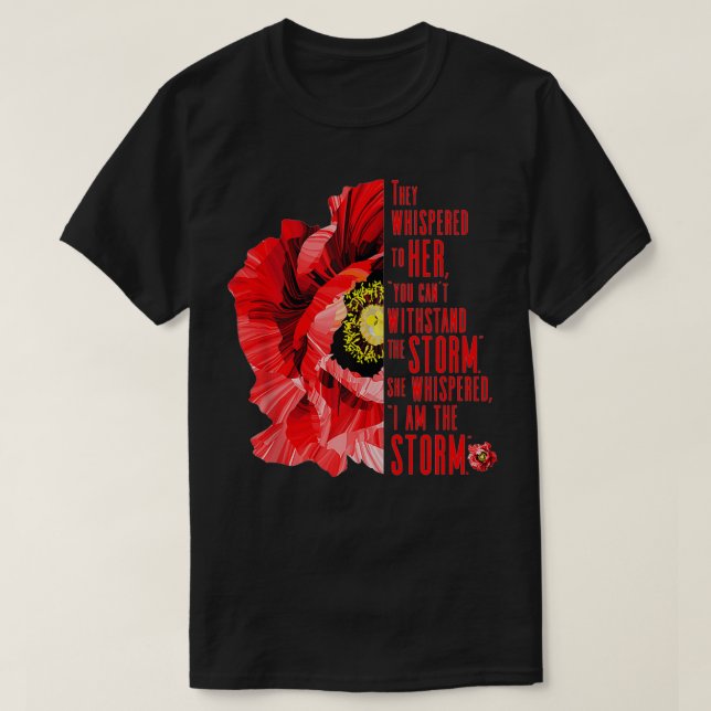 T-shirt Femmes, Anciens Combattants Pavot Rouge, Je suis l (Design devant)