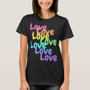 T-shirt femmes arc-en-ciel "Amour"