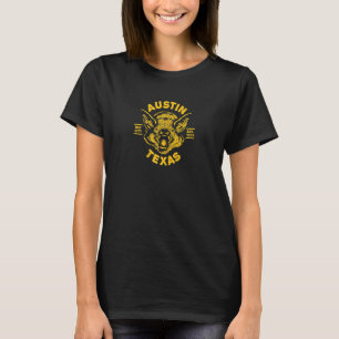T-shirt FEMMES AUSTIN TX Avec Tête De Bataille Illustratio