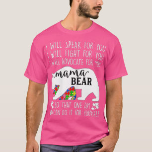 T-shirt Femmes Autisme Mama Ours Je parlerai Avocat de com