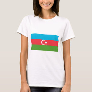 T-shirt femmes avec drapeau d'Azerbaïdjan