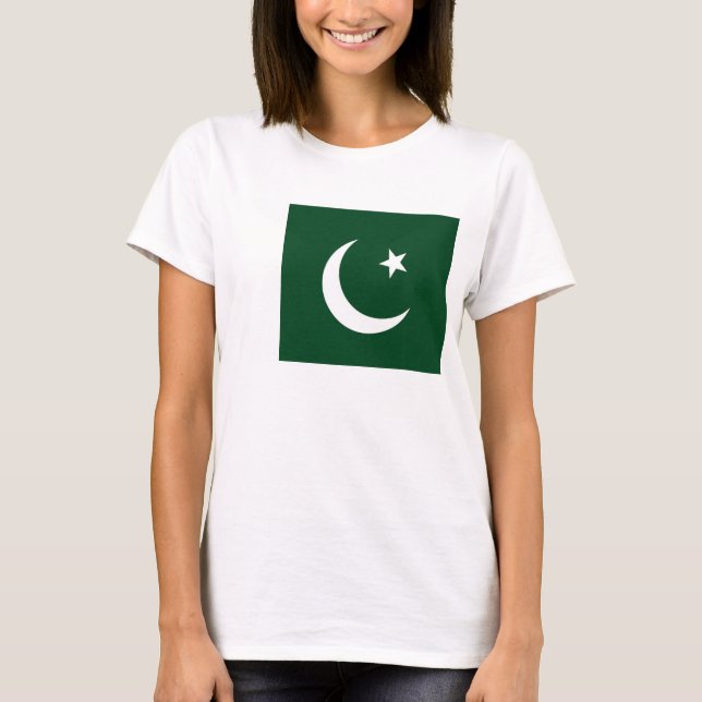 T-shirt femmes avec le drapeau du Pakistan (Devant)