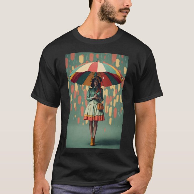 T-shirt femmes avec parapluie (Devant)