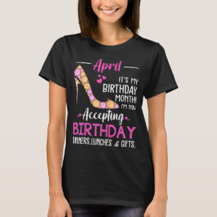 T-shirt Femmes Avril C'est mon anniversaire Mois