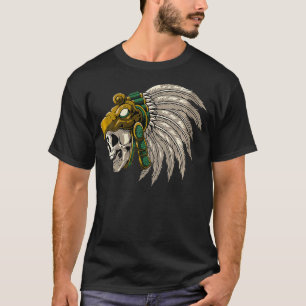 T-shirt Femmes Aztec Inca Maya Culture Art Crâne Guerrier