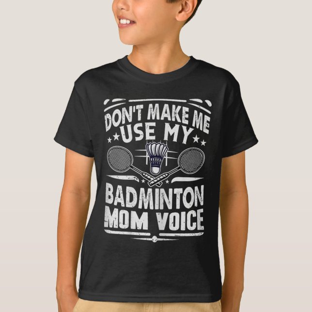 T-shirt Femmes Badminton Maman Voix - Mère Navette (Devant)