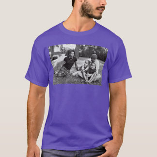 T-shirt Femmes Barack Obama Jeune avec enfants et Michelle