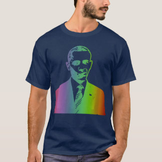 T-shirt Femmes Barack Obama Miss Me Yet Cool Smirk VNeck