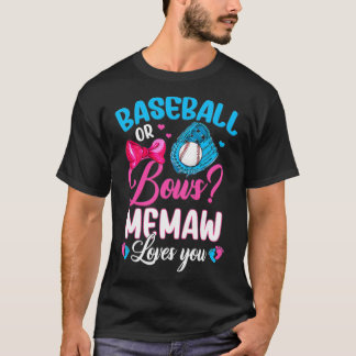 T-shirt Femmes Baseball Ou Bows Memaw Vous Aime Genre Rev