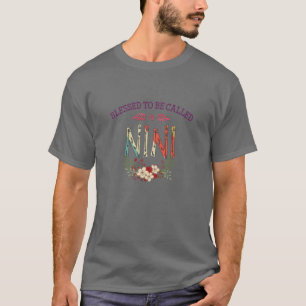 T-shirt Femmes Béni D'Être Appelé NINI Floral Funny Moth
