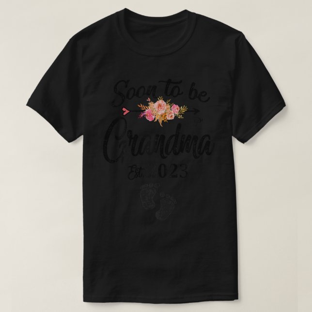 T-shirt FEMMES Bientôt Grand-mère 2023 Fête des Mères Chem (Design devant)