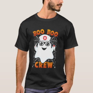 T-shirt Femmes Boo Boo Crew Ghost Nurse Retro Halloween Nu