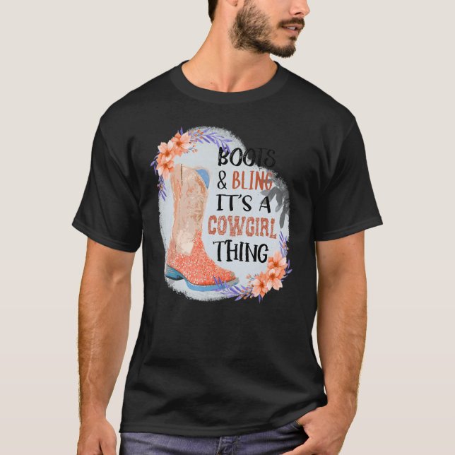 T-shirt Femmes Boots Bling c'est une petite fille mignonne (Devant)