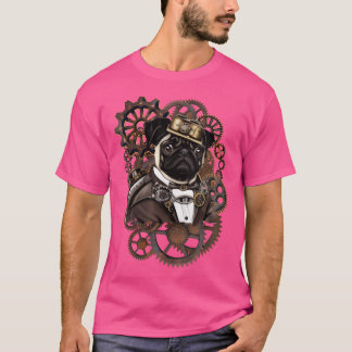 T-shirt Femmes Carlins Steampunk Art Carlin Chiens Amateur