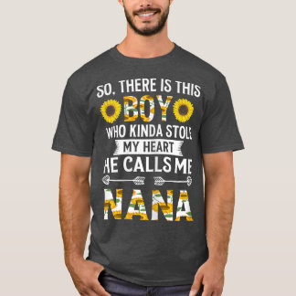 T-shirt Femmes Ce garçon m'appelle Nana Grand-Mère 