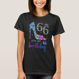 T-shirt Femmes C'Est Ma 66e Couronne De Chaussure Violet H