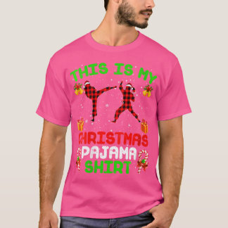 T-shirt Femmes C'Est Ma Chemise De Noël Karaté Girl Ma