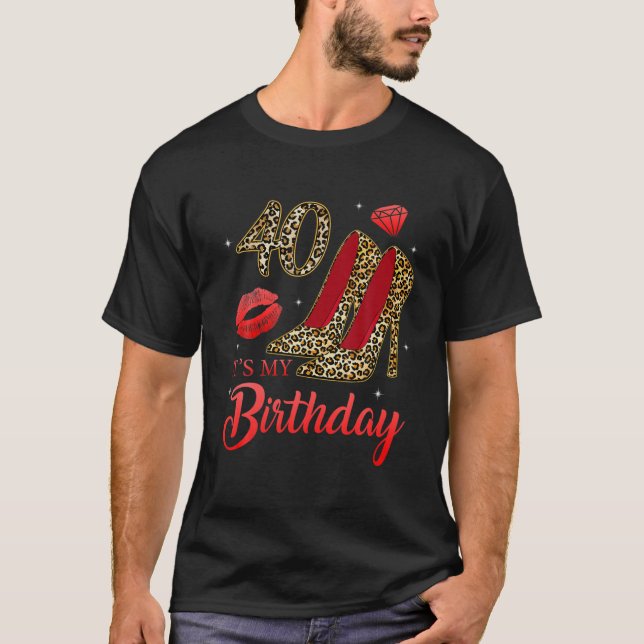T-shirt FEMMES C'est mon 40e anniversaire qui entre dans 4 (Devant)