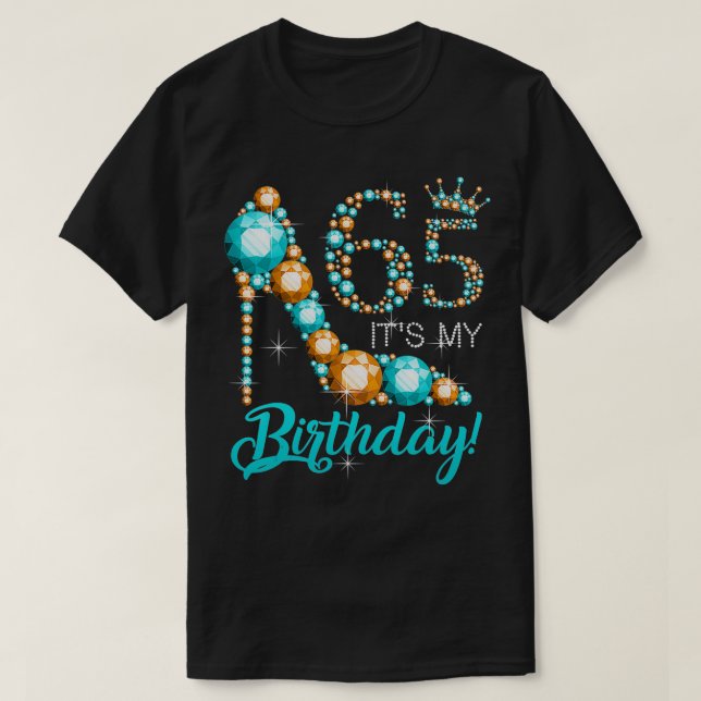 T-shirt Femmes C'est mon 65e cireur Couronne Joyeux 65e an (Design devant)