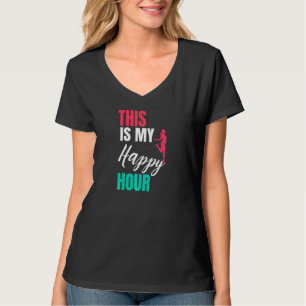 T-shirt Femmes Cette heure est mon heure de bonheur Fitnes